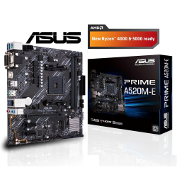 Asus Prime A520M-E Soket AM4 DDR4 4600(OC)MHz Hdmi Dvi Vga M2 Usb3.2 Anakart