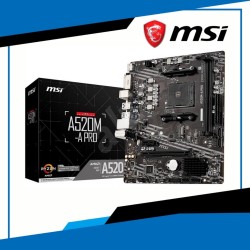 MSI A520M-A PRO AMD A520 Soket AM4 DDR4 4600(OC)MHz mATX Gaming Anakart