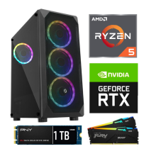 AMD RYZEN 5 5600 16GB DDR4 1TB M.2 SSD RTX 3060 GAMING KASA