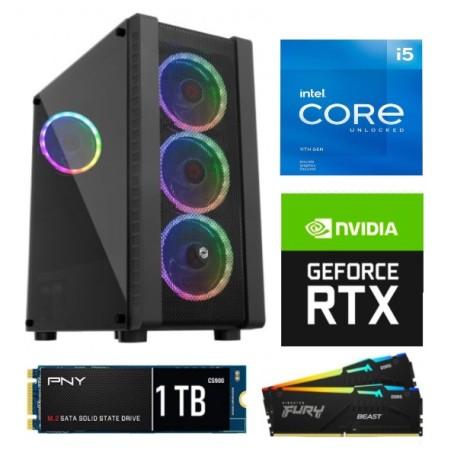 INTEL I5-11400F 16GB RAM 1TB M.2 SSD RTX 3060-8GB GAMING KASA