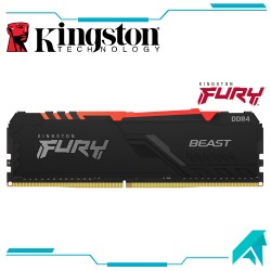 Kingston Fury Beast RGB KF432C16BBA/8 8GB (1x8GB) DDR4 3200MHz CL16 Siyah Gaming Ram (Bellek)