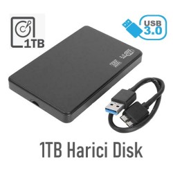 1TB USB 3.0 Siyah Harici Taşınabilir Disk